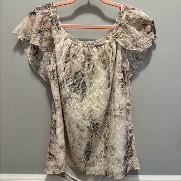 White House Black Market Tops - White House Black Market Snake Print Blouse